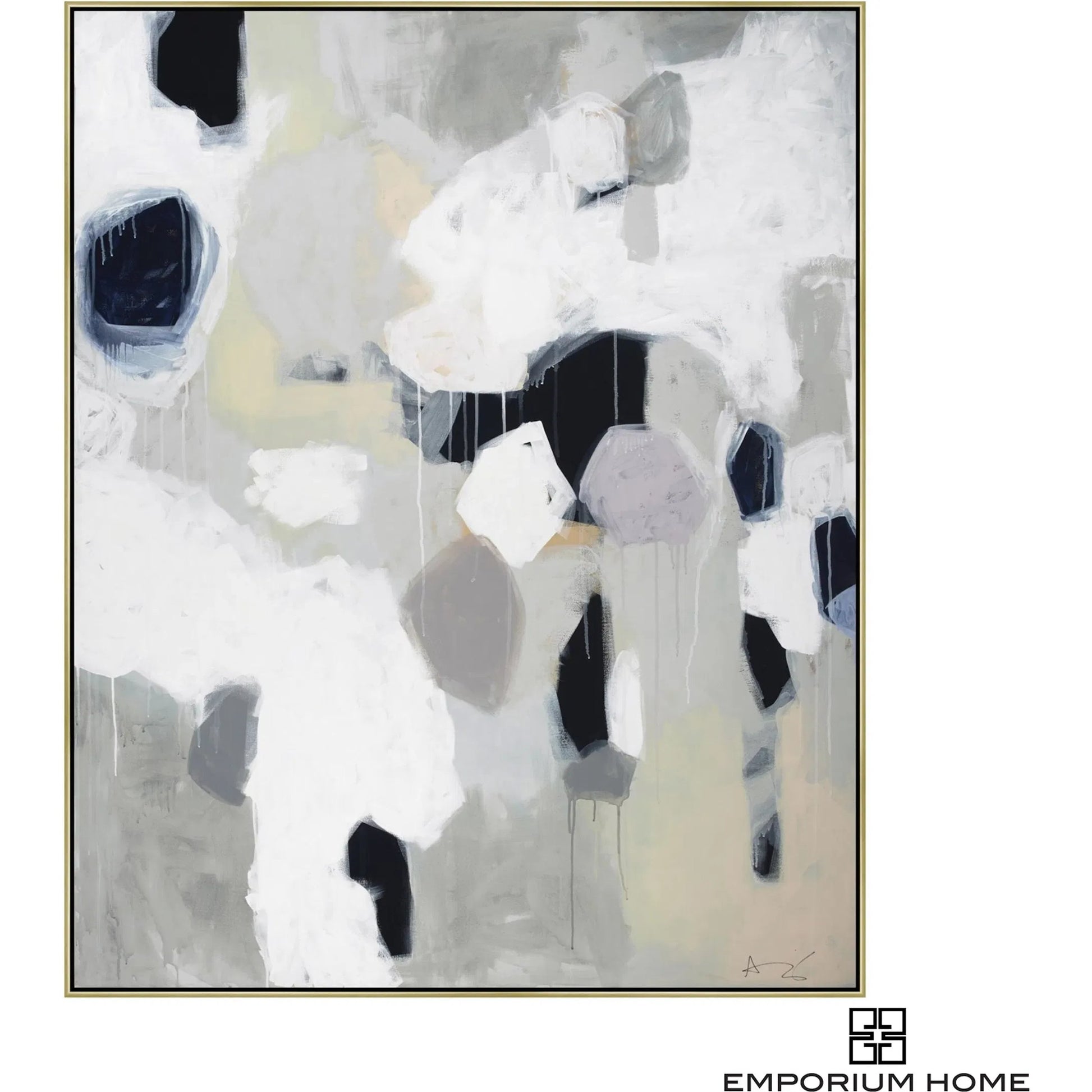 Cashmere Art Canvas I by Global Views. Made from canvas, frame is polyethylene in a eclectic & global style.