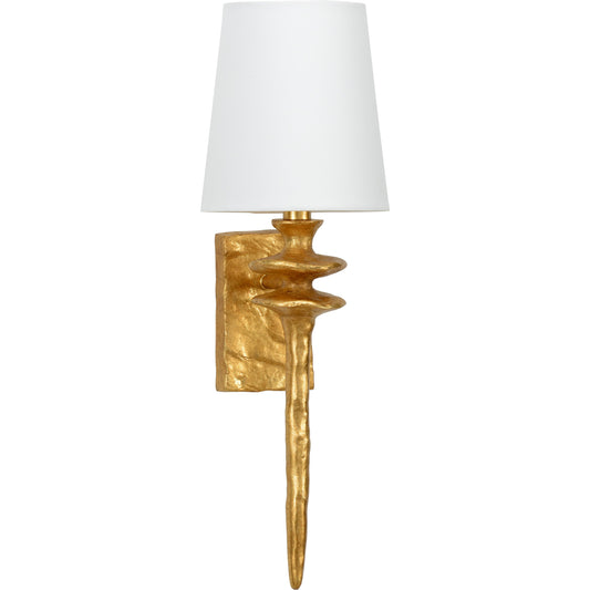 Saxon Sconce by Wildwood in gold. Made from other: metal in a transitional style.