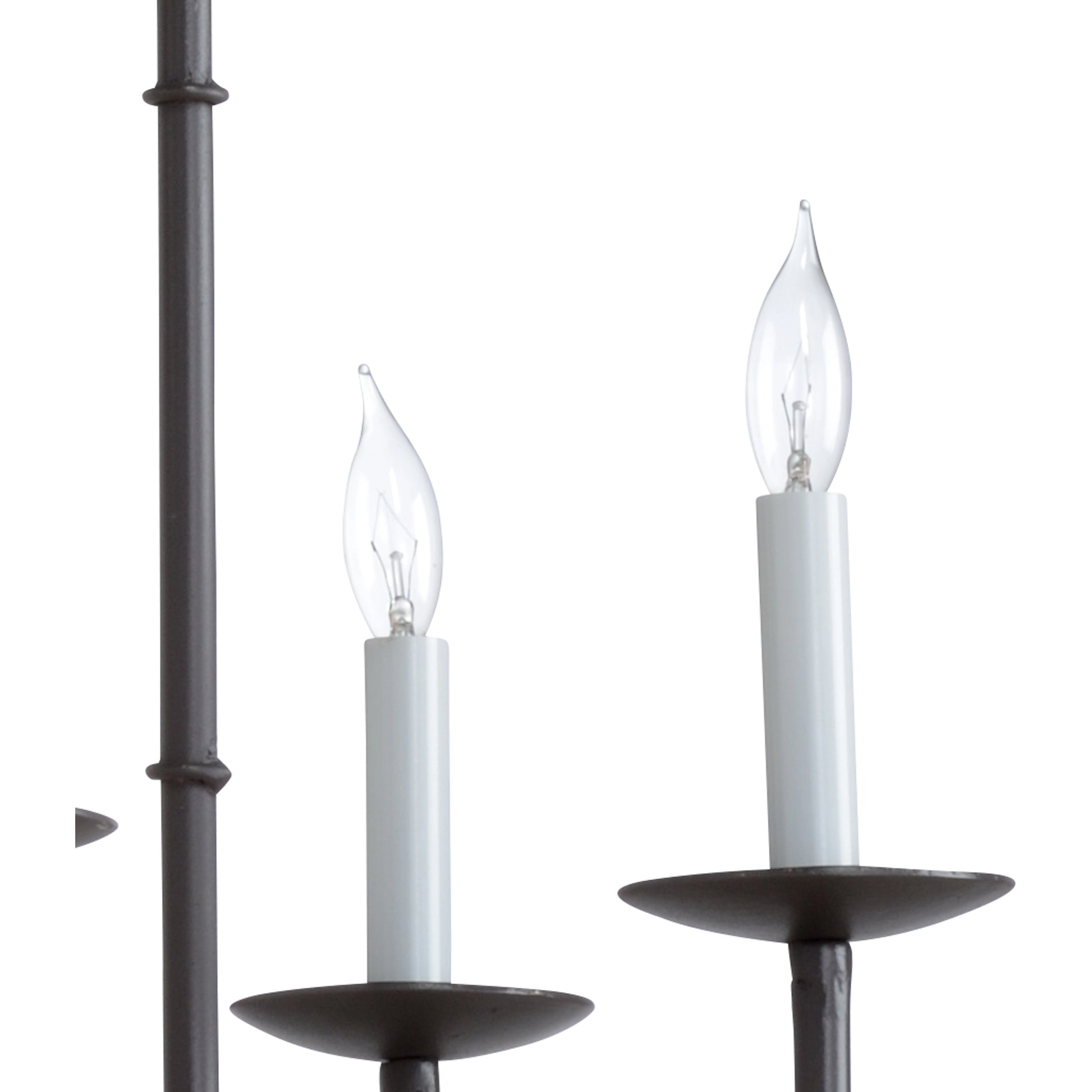 Bamboo Chandelier by Wildwood in antique silver patina. Made from other: metal in a transitional style.