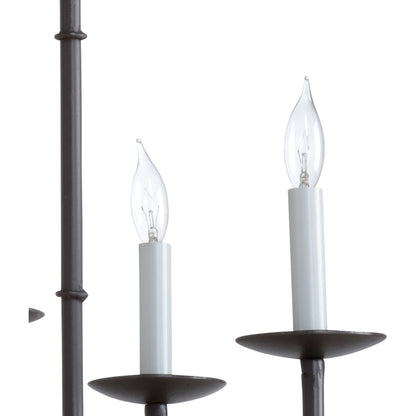 Bamboo Chandelier by Wildwood in antique silver patina. Made from other: metal in a transitional style.