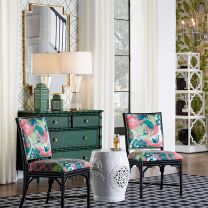 Bamboo Chandelier by Wildwood in antique silver patina. Made from other: metal in a transitional style.