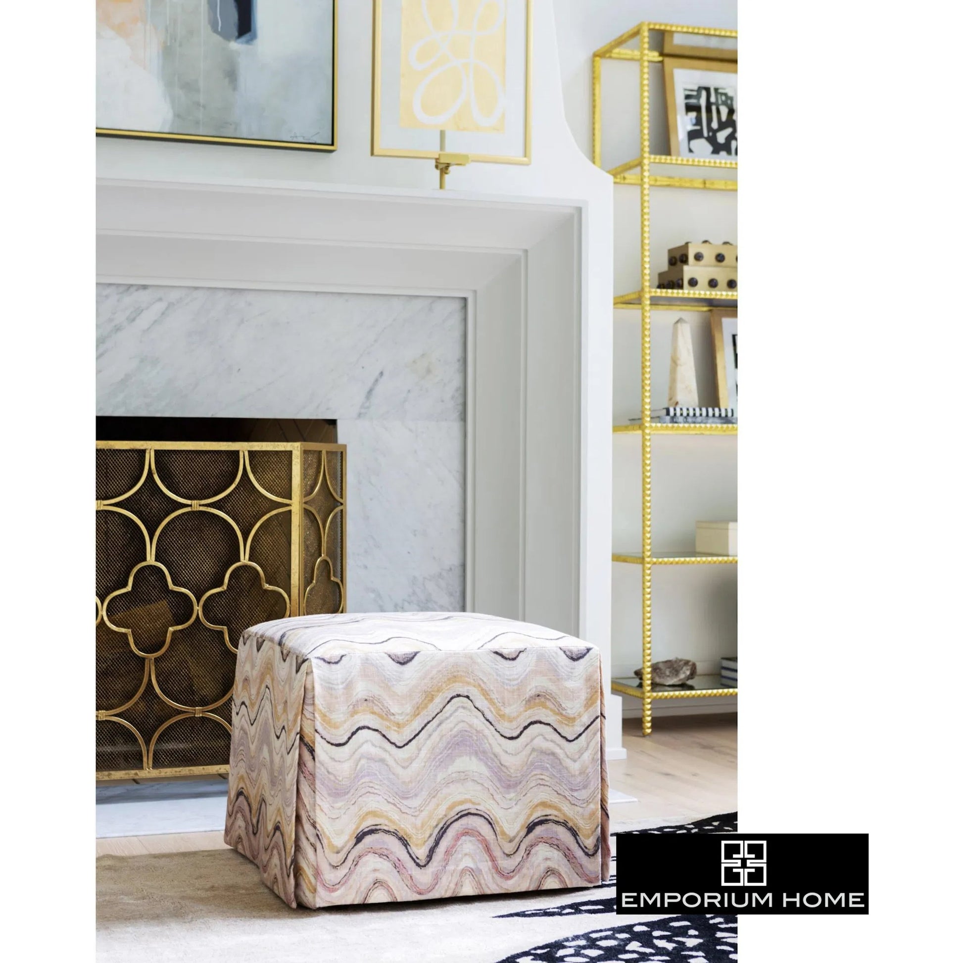 Cashmere Art Canvas I by Global Views. Made from canvas, frame is polyethylene in a eclectic & global style.