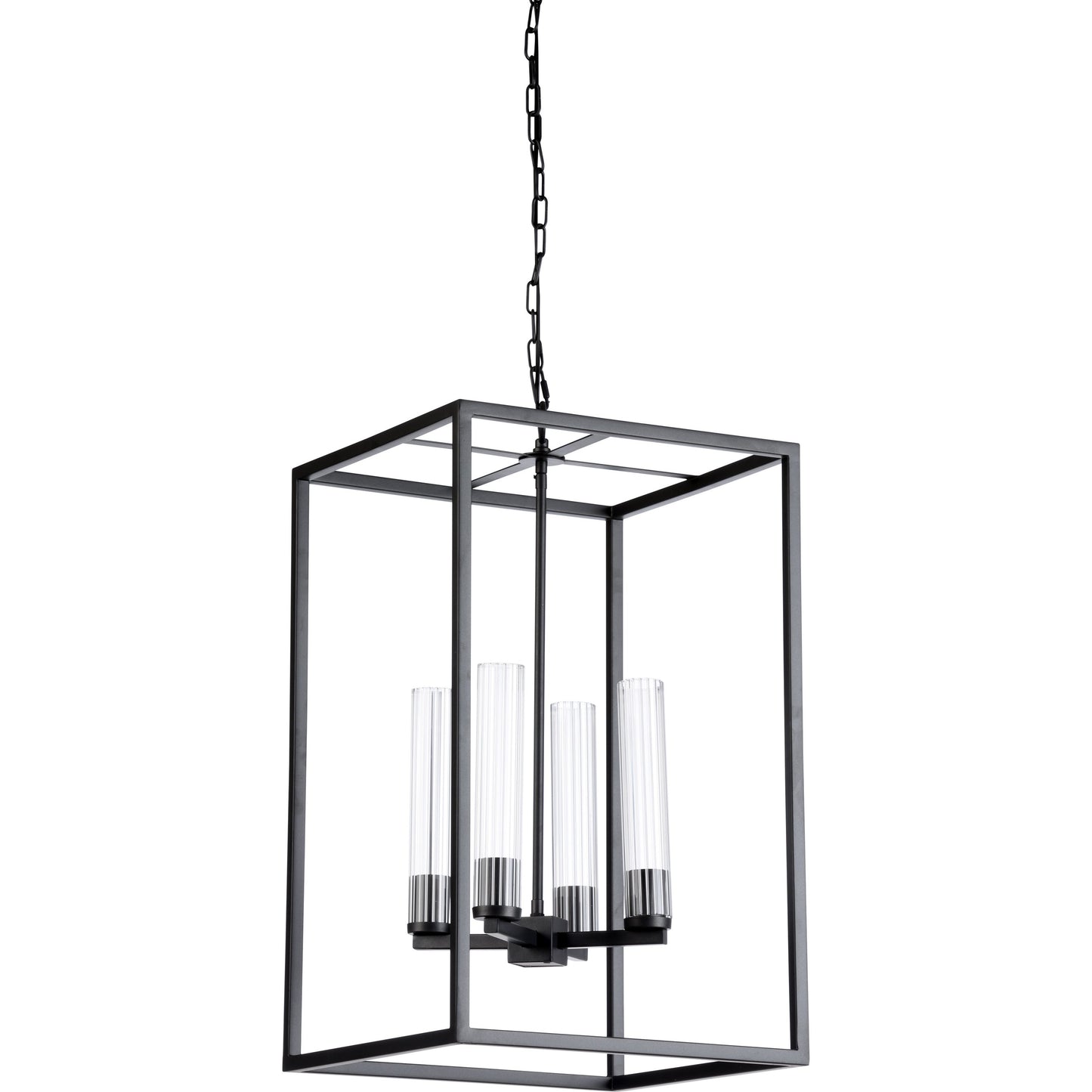 001 SR-782715 | Primary Silo | Dexter Chandelier by Wildwood in bronze, clear. Made from iron in a modern style.