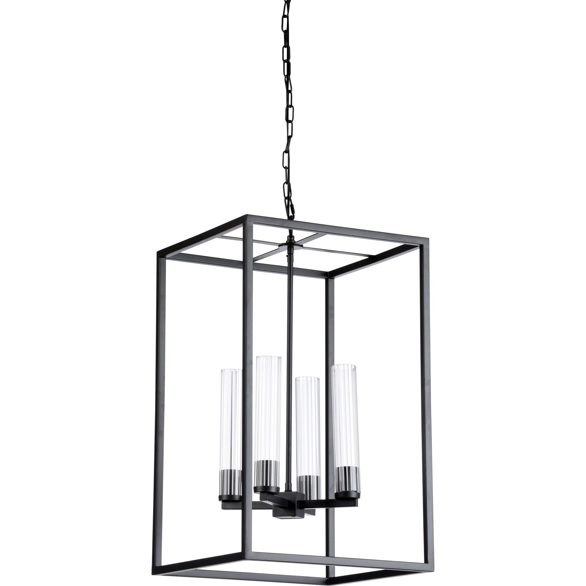 Dexter Chandelier by Wildwood in bronze, clear. Made from iron in a modern style.