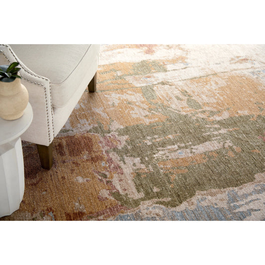 Pearson PRS39SRF Rug by Feizy in ivory, green, tan. Made from polyester in a unique style.
