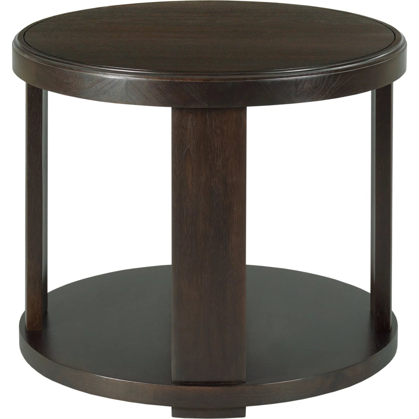 001 SI-2635751 | Additional Silo | Libby Langdon Oakleigh End Table by Fairfield Chair in brown and dark sable. Made from birch solids, walnut veneers in a unique style.