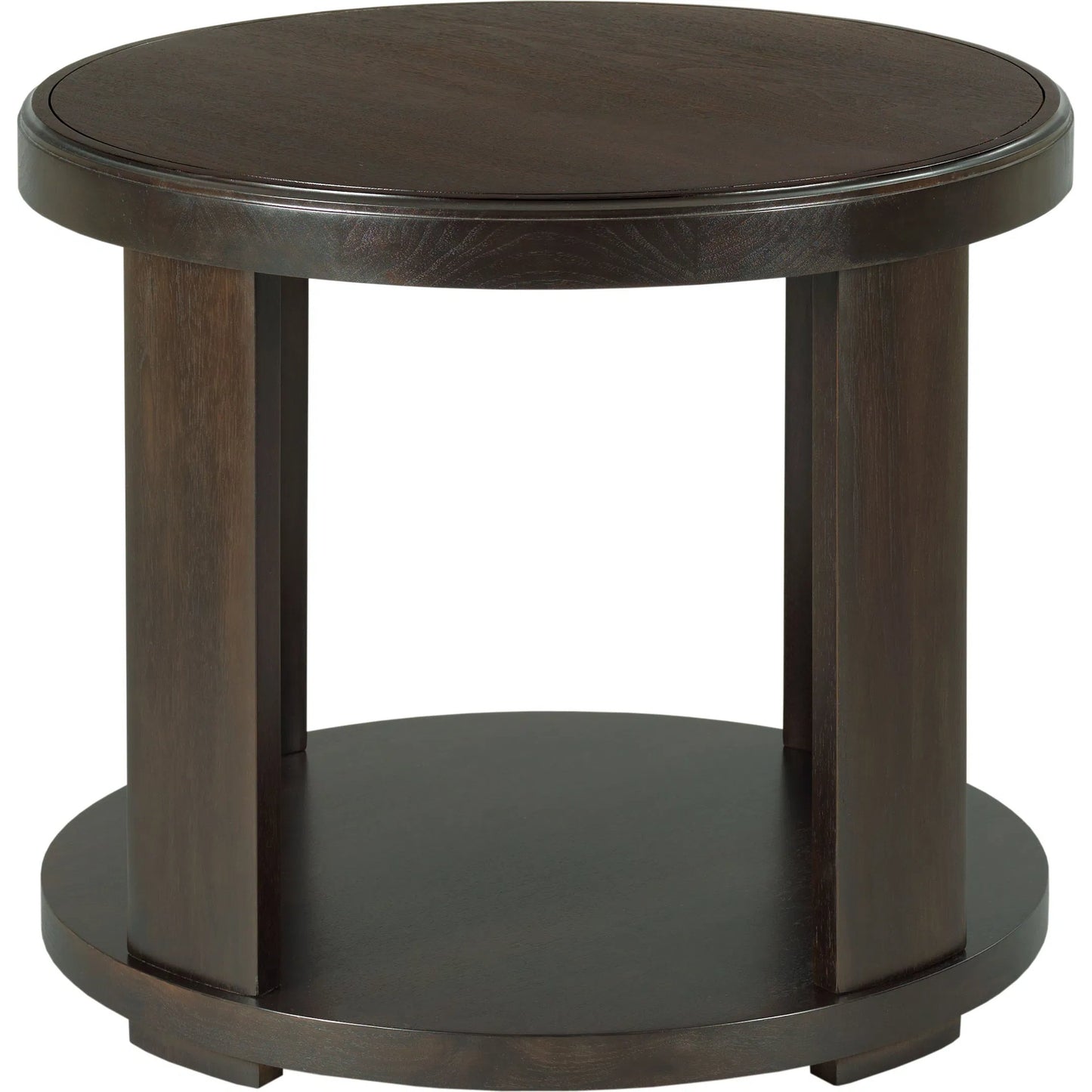 002 SI-2635751 | Additional Silo | Libby Langdon Oakleigh End Table by Fairfield Chair in brown and dark sable. Made from birch solids, walnut veneers in a unique style.