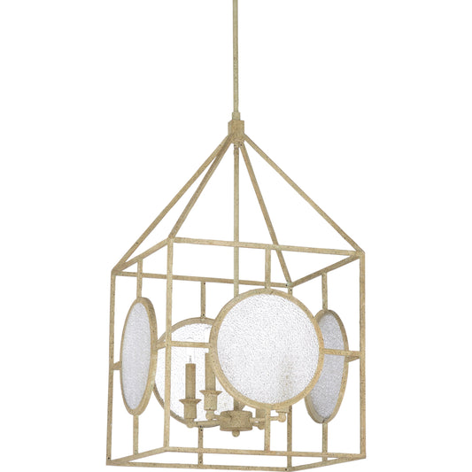 Duxberry Lantern by Wildwood in white. Made from iron, glass in a transitional style.
