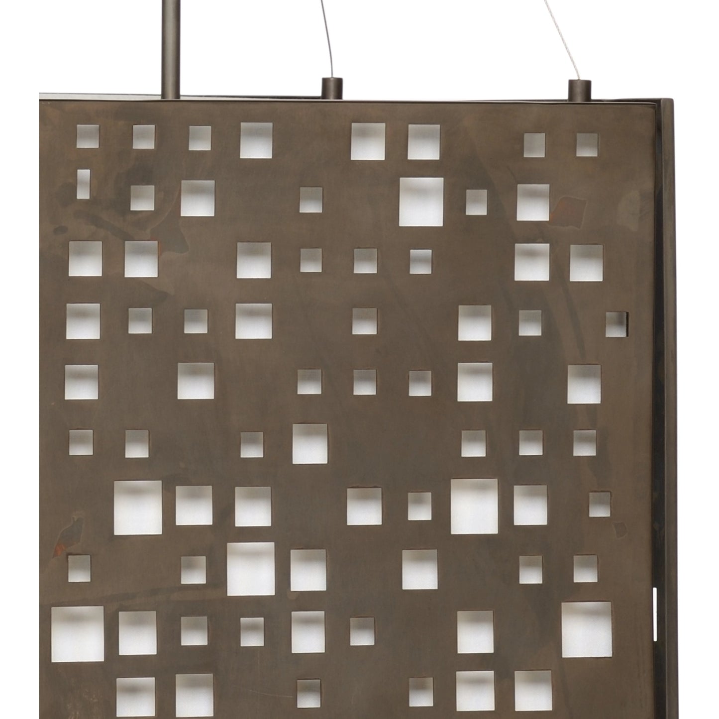 002 SR-385055 | Closeup | City Lights Pendant by Wildwood in bronze. Made from steel in a modern style.
