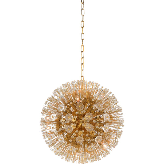 Lolita Chandelier by Wildwood in gold. Made from iron, crystal in a modern style.