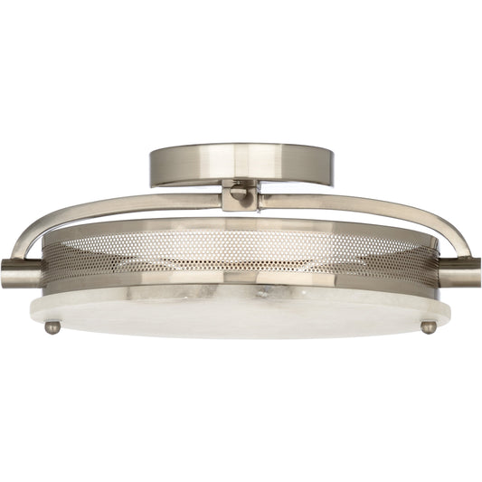 Moon Flush Mount by Wildwood in silver, white. Made from alabaster in a modern style.
