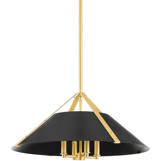 Raymond 4 Light Pendant by Hudson Valley. Made from steel in a modern style.