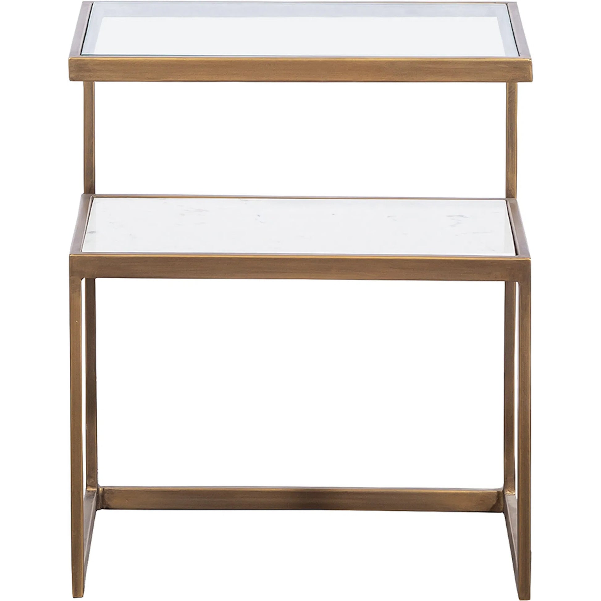 Libby Langdon Jayden Drink Table by Fairfield Chair in gold and champagne. Made from metal, carrara marble in a unique style.