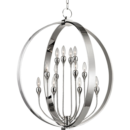 Dresden Chandelier by Hudson Valley. Made from brass in a transitional style.