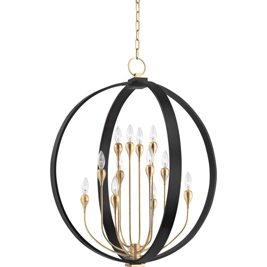 Dresden Chandelier by Hudson Valley. Made from brass in a transitional style.