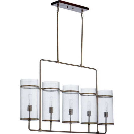 Mcguire Chandelier by Wildwood in black. Made from iron, glass in a modern style.