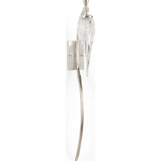 Aiden Sconce by Wildwood in silver. Made from iron, glass in a modern style.