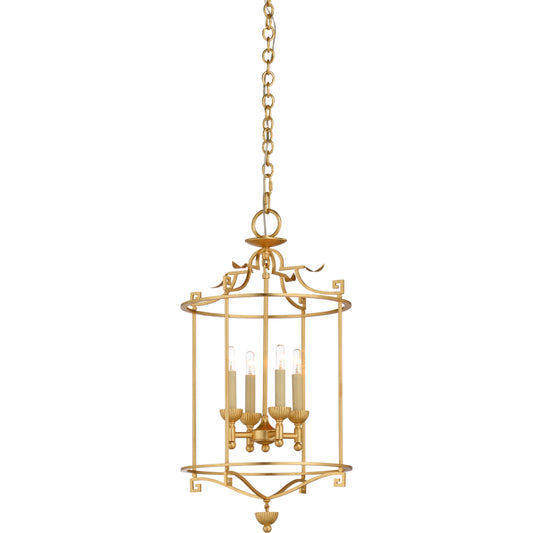 Brighton Lantern by Wildwood in gold. Made from iron in a traditional style.