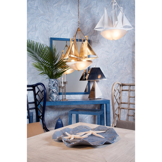 Regatta Chandelier by Wildwood. Made from iron/glass in a modern style.