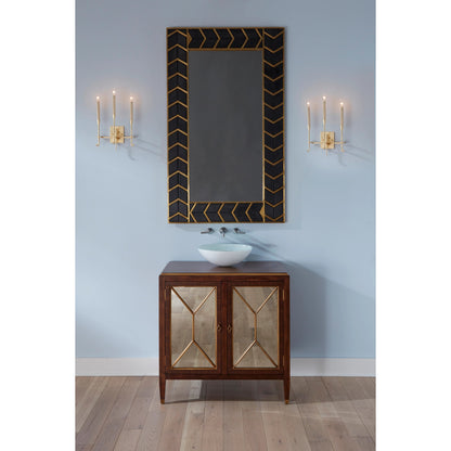 Diego Sconce by Wildwood in hammered, gold leaf. Made from steel in a modern style.