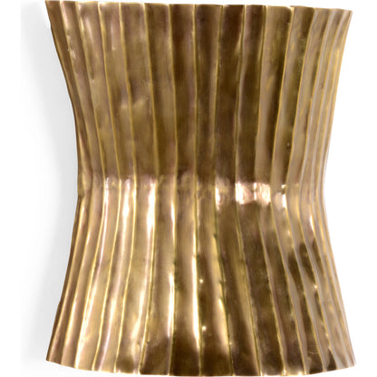 Tabuk Sconce by Wildwood in antique. Made from brass in a modern style.