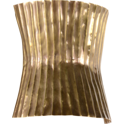 Tabuk Sconce by Wildwood in antique. Made from brass in a modern style.