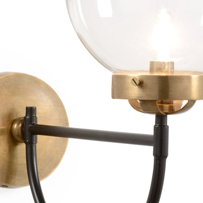 Bistro Sconce by Wildwood in antique, black, clear. Made from unique in a modern style.