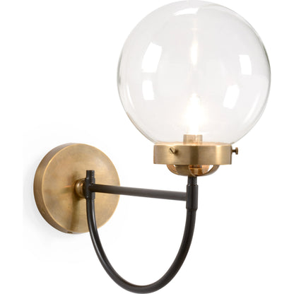 Bistro Sconce by Wildwood in antique, black, clear. Made from unique in a modern style.