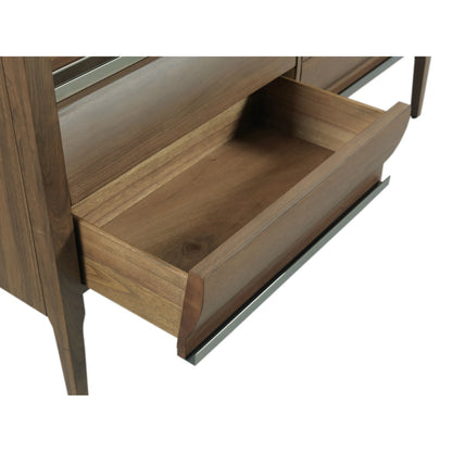 Libby Langdon Heatherwood Chest by Fairfield Chair in brown and modern truffle. Made from walnut solids, veneers in a unique style.