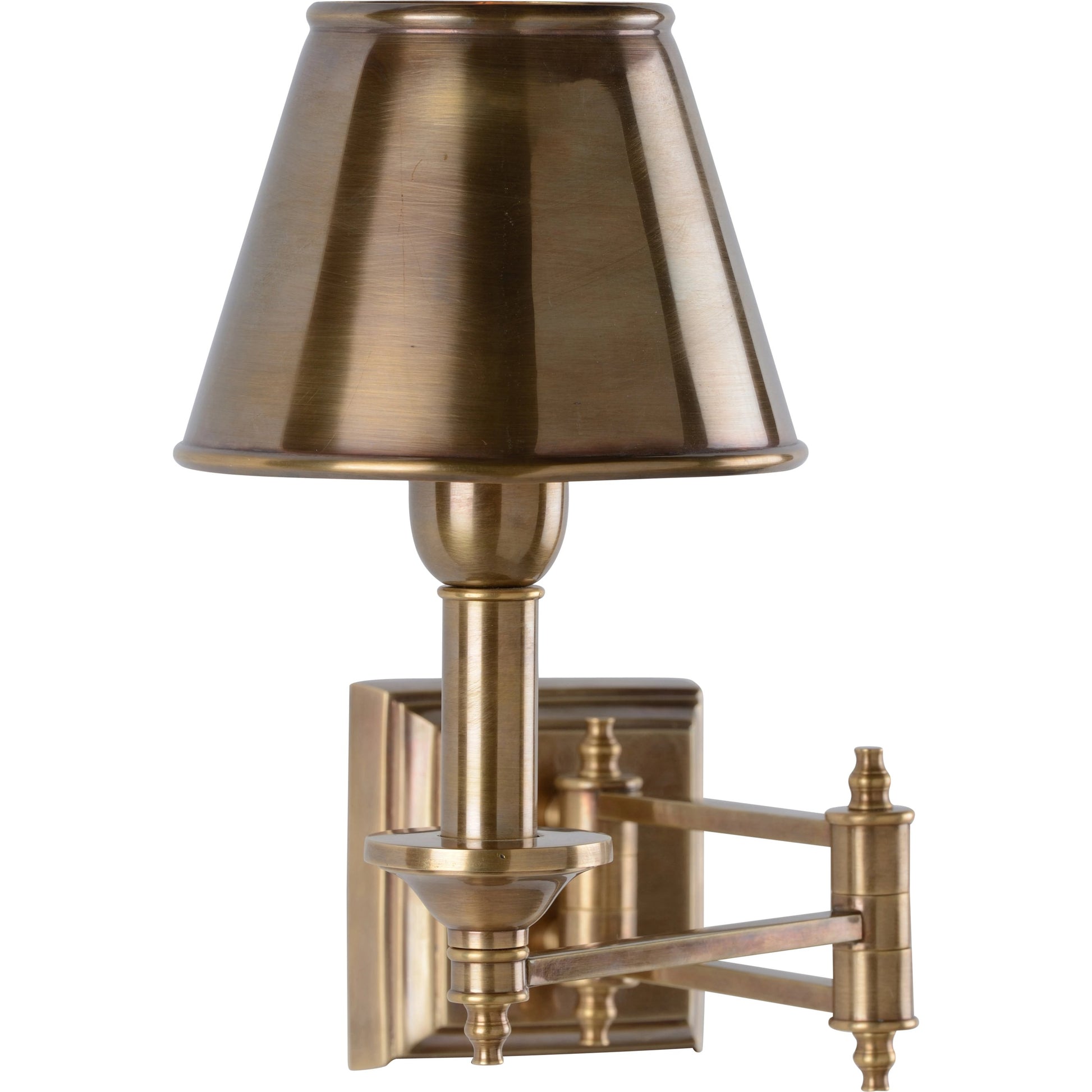 Manuscript Sconce by Wildwood in gold. Made from brass in a modern style.