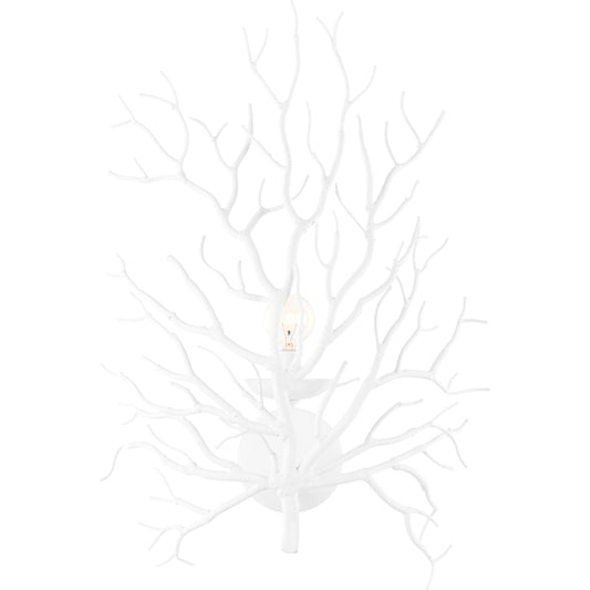 Cora Lee Sconce by Wildwood in white. Made from iron in a modern style.