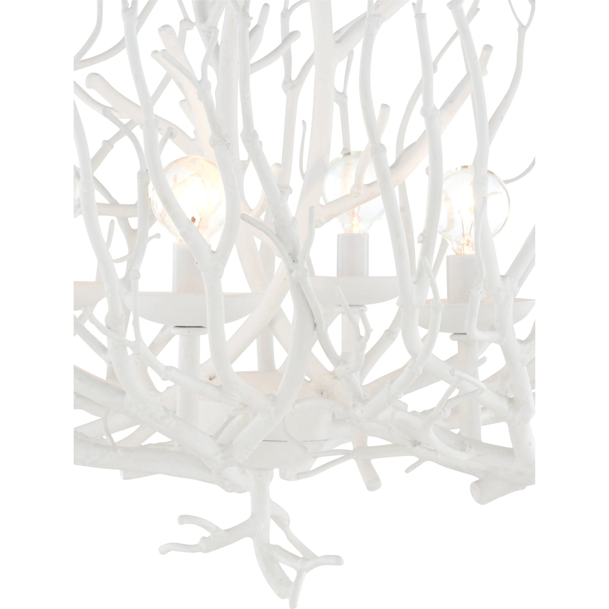 Cora Lee Chandelier by Wildwood in white. Made from iron in a modern style.