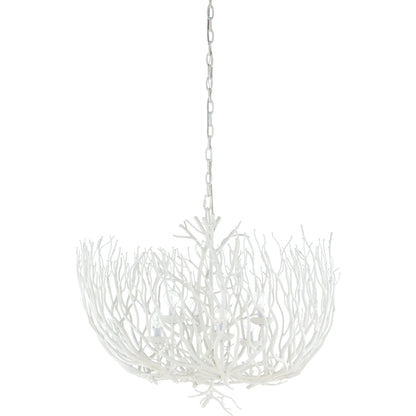 Cora Lee Chandelier by Wildwood in white. Made from iron in a modern style.