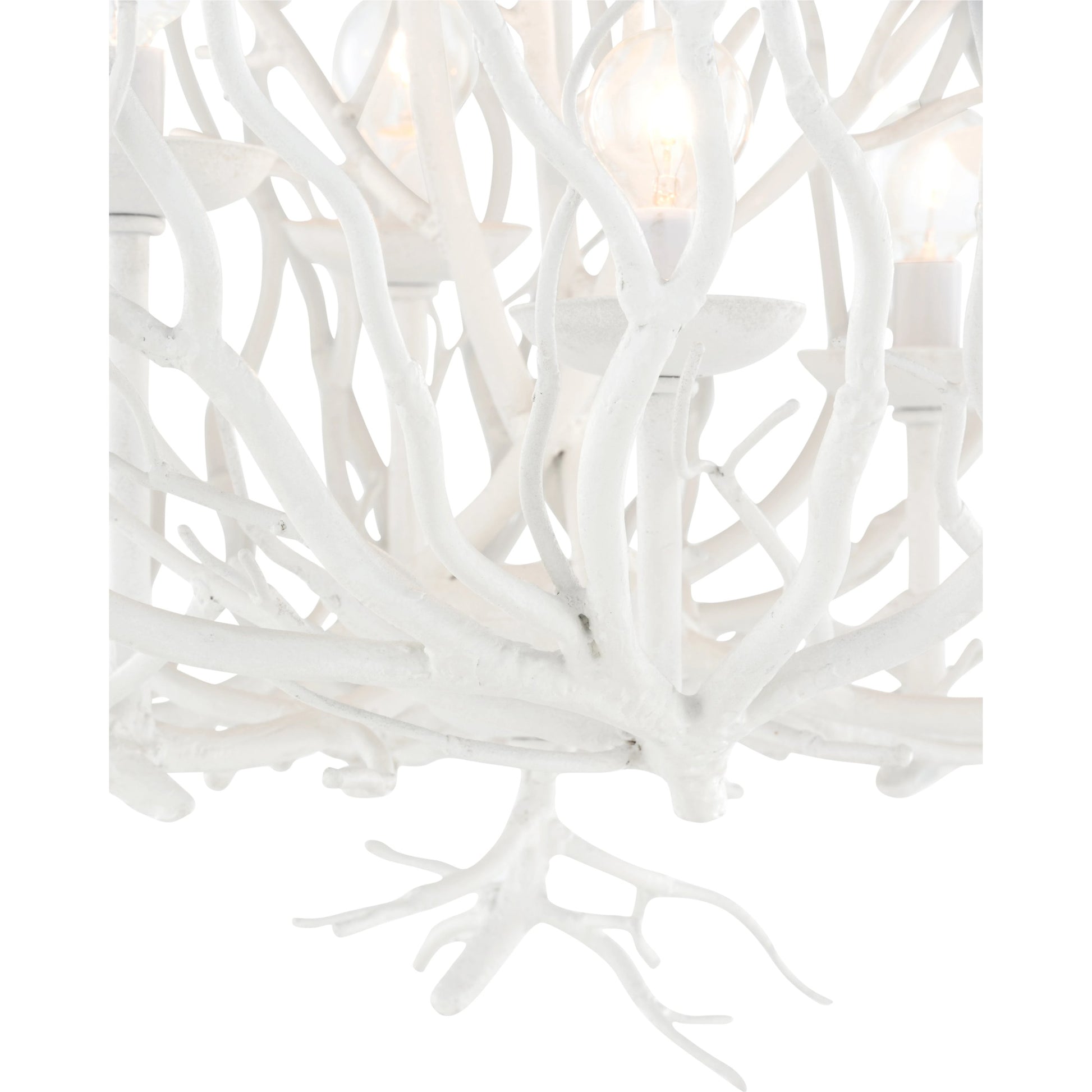 Cora Lee Chandelier by Wildwood in white. Made from iron in a modern style.