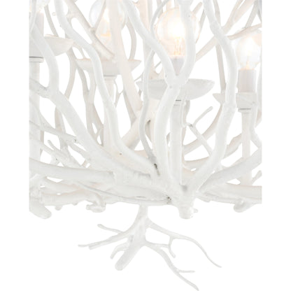 Cora Lee Chandelier by Wildwood in white. Made from iron in a modern style.