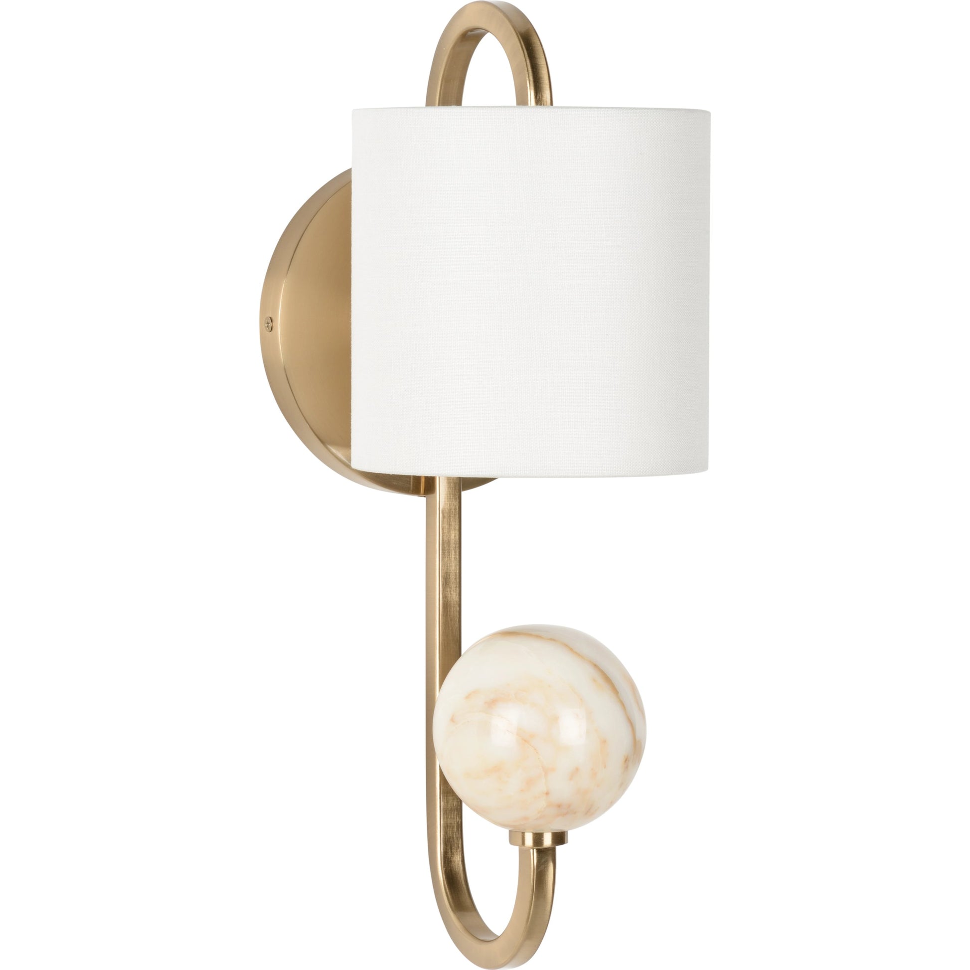 Varese Sconce by Wildwood in coffee bronze, calacatta gold. Made from iron/marble in a modern style.