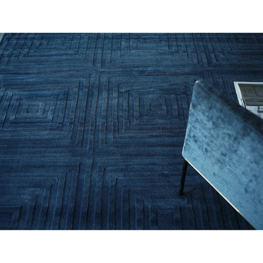 Tovello Modern 6748 Rug by Exquisite Rugs in navy. Made from s