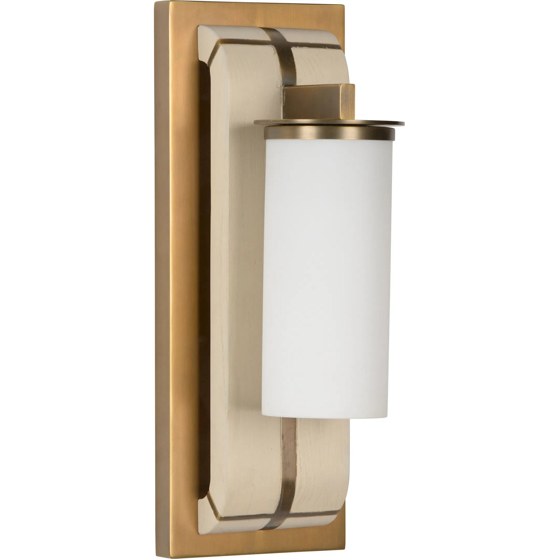 Oak Island Pier Sconce by Wildwood in brown, gold and taupe, antique brass, white. Made from unique in a unique style.