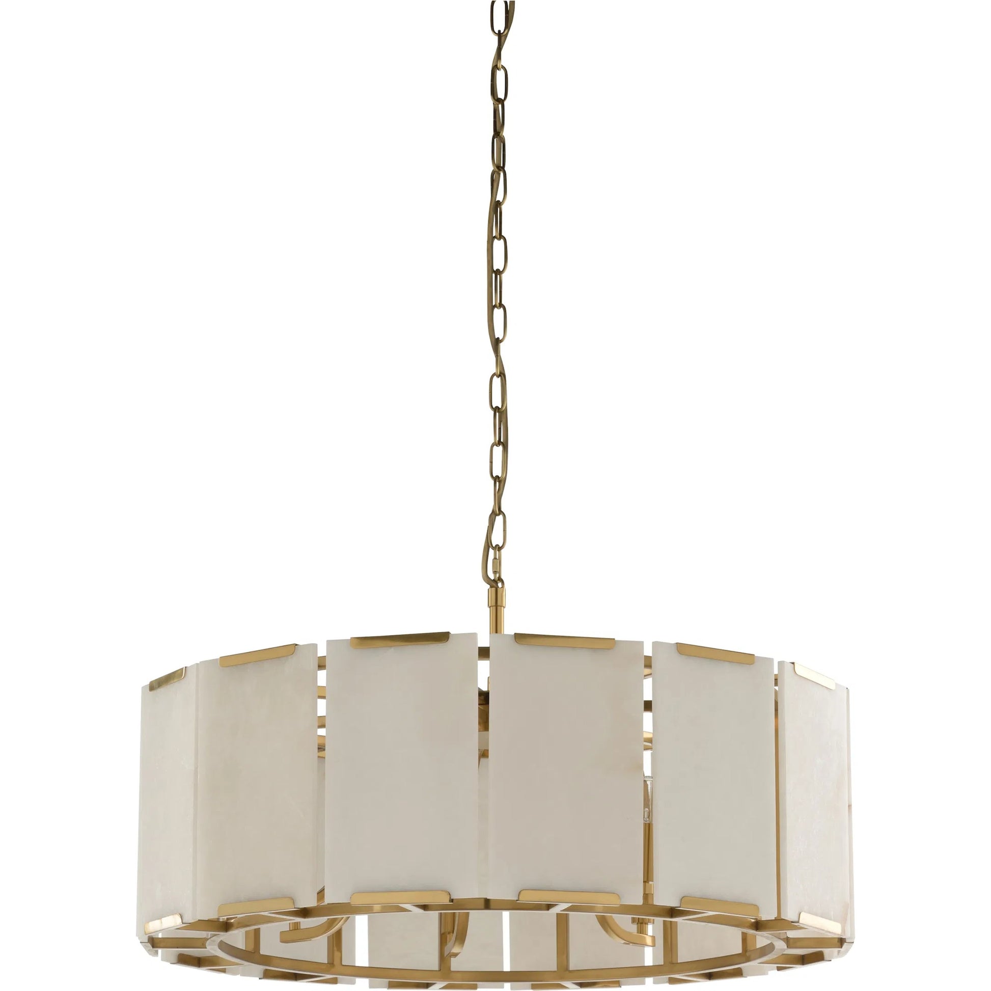 Perla Chandelier by Wildwood in white, cream, gold and antique brass, natural white. Made from unique in a modern style.