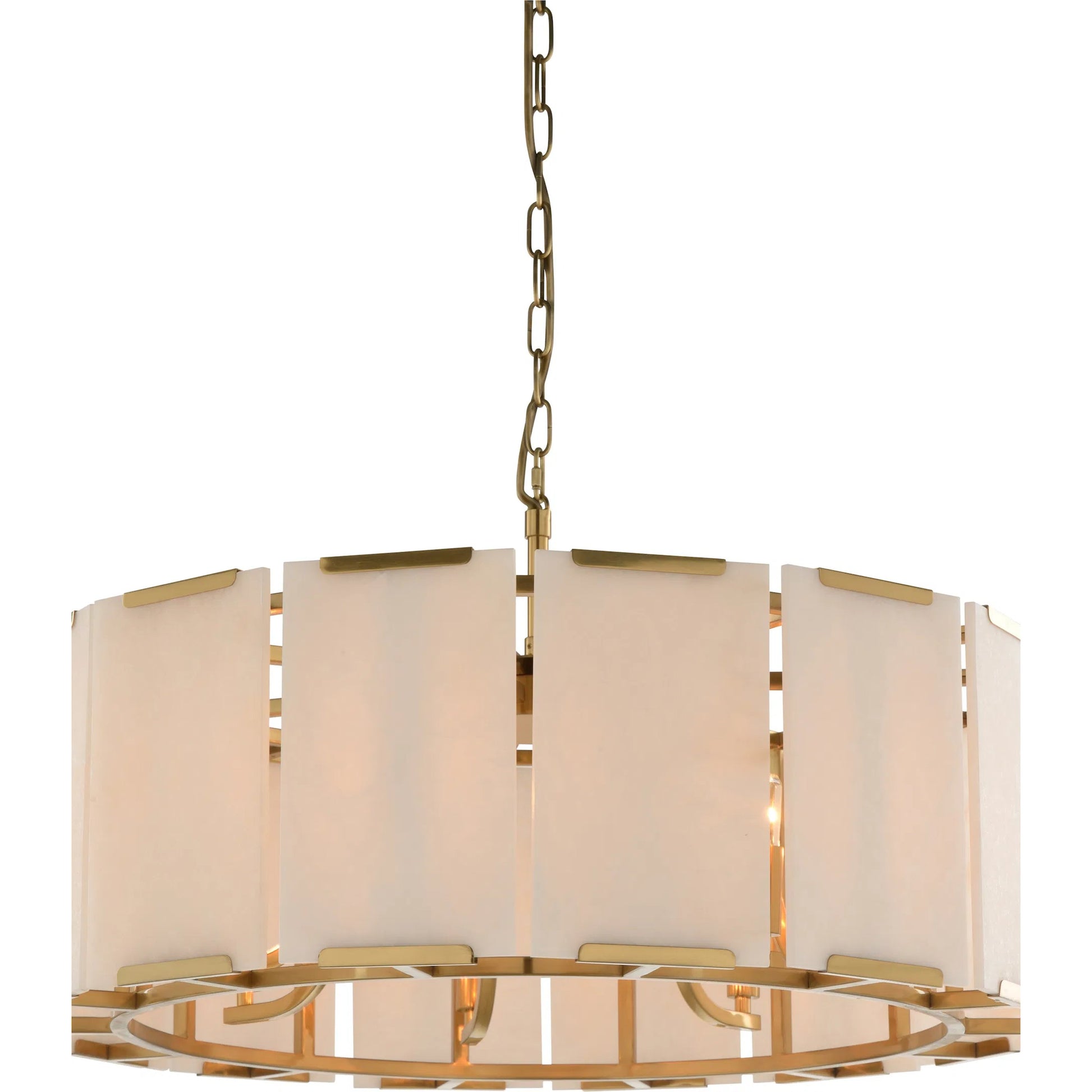 Perla Chandelier by Wildwood in white, cream, gold and antique brass, natural white. Made from unique in a modern style.