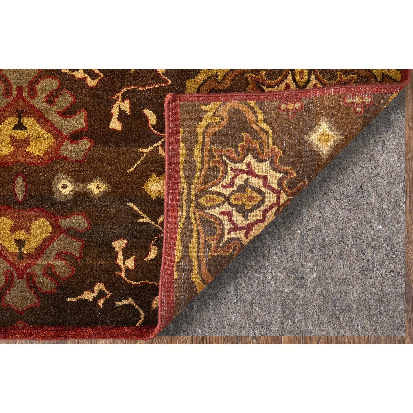 002 SI-1868464,SI-1868465,SI-1868466 | Closeup | Amzad Wool Rug - 6115F by Feizy in brown, rust. Made from wool in a unique style.