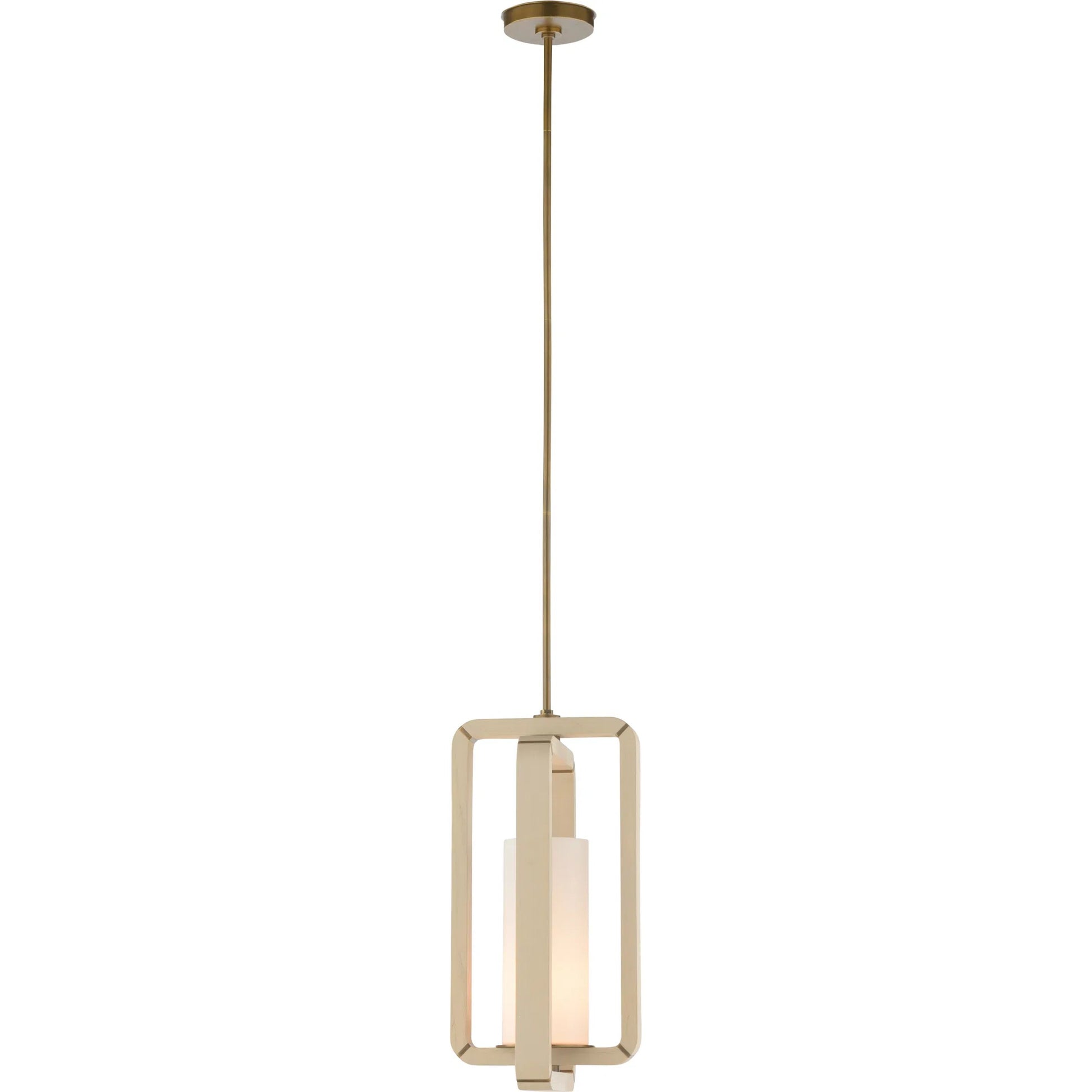 Oak Island Pendant by Wildwood in brown, gold and taupe, antique brass, white milk. Made from unique in a transitional style.