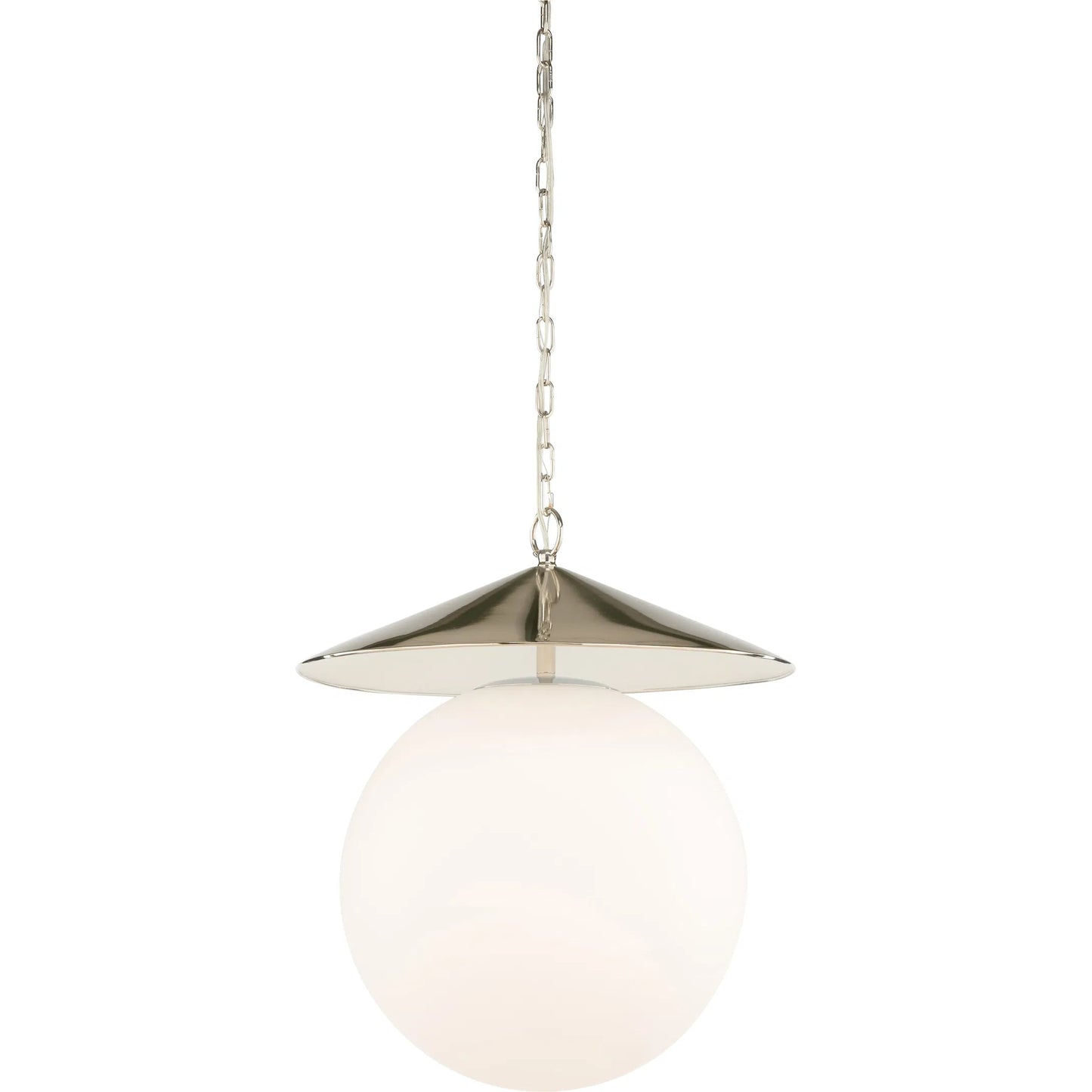 001 SI-2335211 | Primary Silo | Kyoto Pendant by Wildwood in silver and polished nickel, white milk. Made from unique in a unique style.