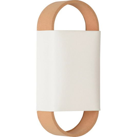 Ovalay Cork Sconce by Wildwood in white, cream, brown. Made from unique in a unique style.