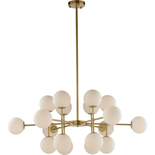 Rue Saint-Anne Chandelier by Wildwood in gold, white, cream. Made from unique in a unique style.