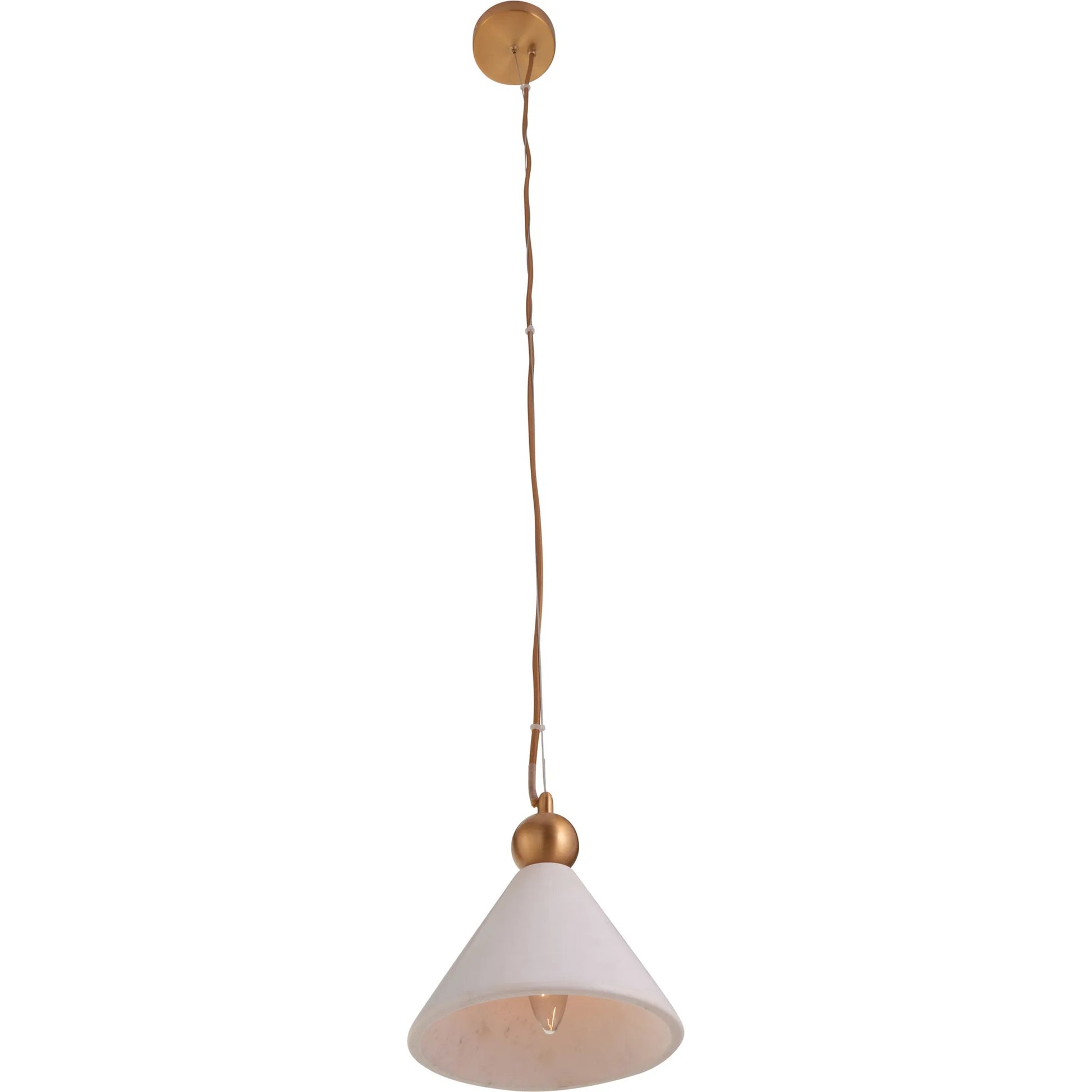 Jett Pendant by Wildwood in natural white, antique brass. Made from unique in a transitional style.