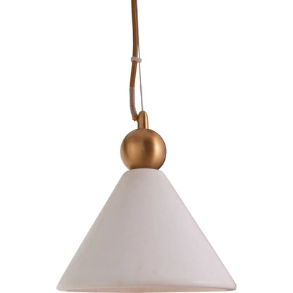 Jett Pendant by Wildwood in natural white, antique brass. Made from unique in a transitional style.