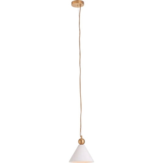 Jett Pendant by Wildwood in natural white, antique brass. Made from unique in a unique style.