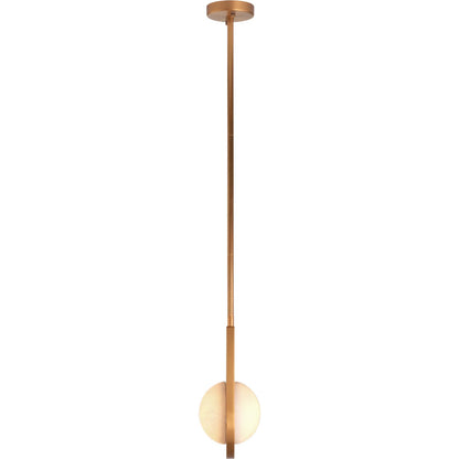 Orin Pendant by Wildwood in natural white, antique brass. Made from unique in a transitional style.
