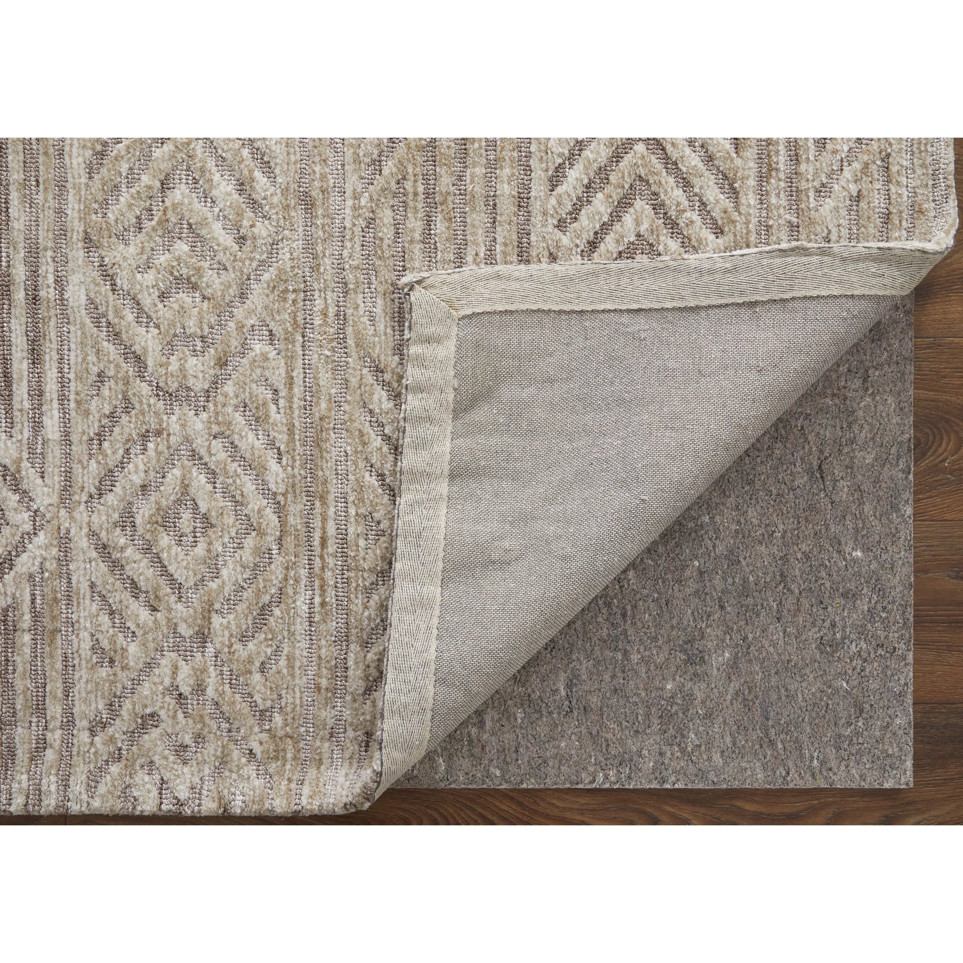 Colton Geometric Rug - 8791F by Feizy in tan, ivory, brown. Made from polyester in a unique style.